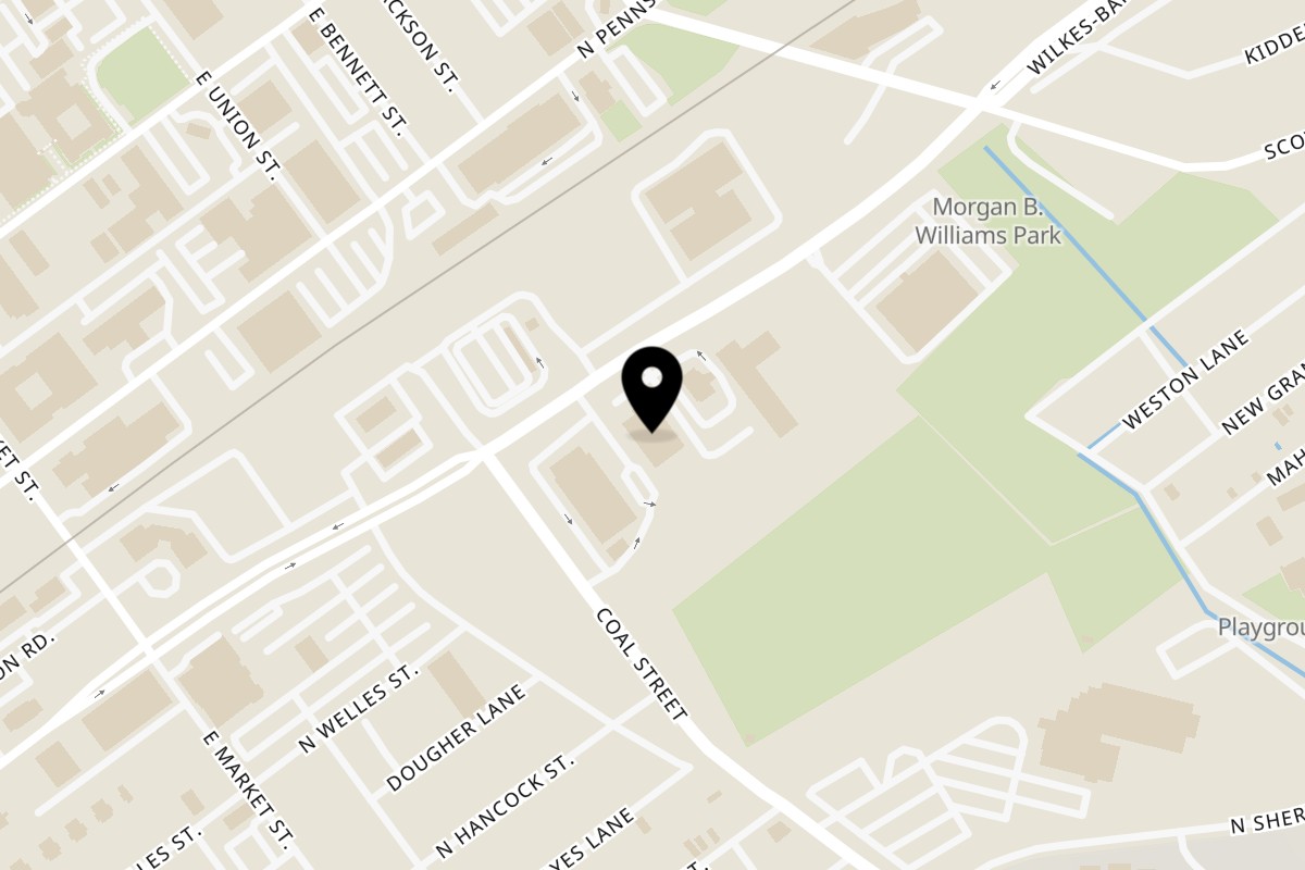 Map showing the location of El Boulevard on 165 Wilkes-Barre Blvd in Wilkes-Barre